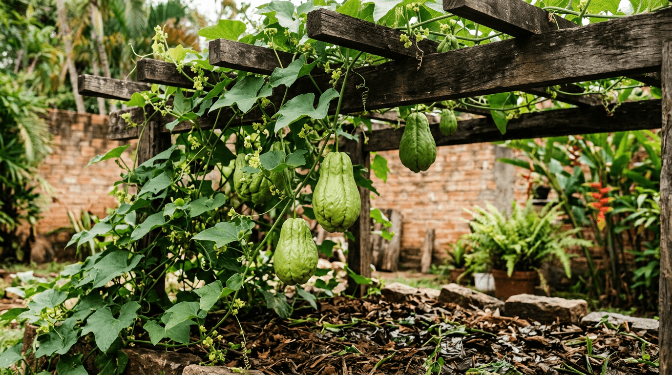 Como Plantar Chuchu no Quintal: Época, Cova e Latada